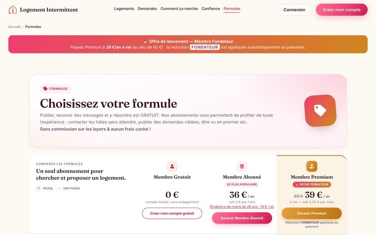 Site sur ordinateur : formules